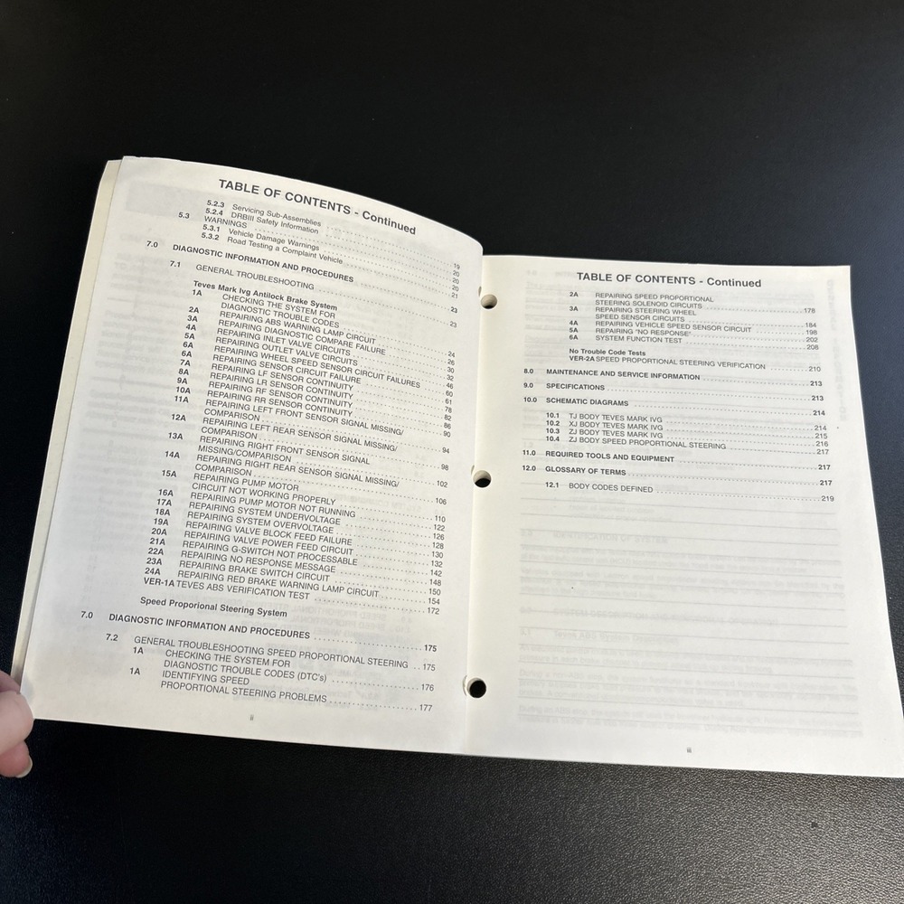 1996 1997 JEEP Teves Mark 1VG Anti Lock Brakes System Chassis Diagnostic Manual - Picture 4 of 12